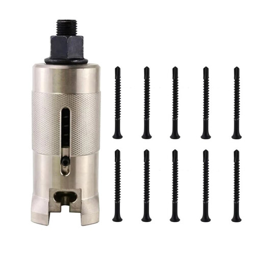 Lock Cylinder Puller Nail Puller Tool and 10 Pieces/Bag Lock Cylinder Puller Screw Lock Cylinder Extractor Set