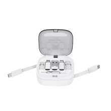 Functional Compact Travel Adapter with Storage for Phone Pad Charging and Computer Data Transfer