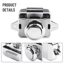 Keyless RV Push Cabinet Locks Cabinet Door Catches Locks Cupboard Door Motorhome Cabinet Caravan Knob