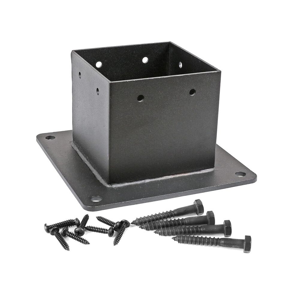 4X4 Inch (Actual:3.5x3.5inch) Post Stainless Steel Flange Anchor Base With Screws For Deck Railing (1 Pack) 6033064613323