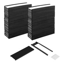 60 Stuks Magnetische C-Kanaallabelhouders voor Metalen Rekken en Planken met Beschermfolie en Vervangende Strips