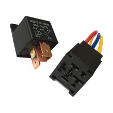 Car Relay 80A 12V Automotive Headlight Wiring Harness Black