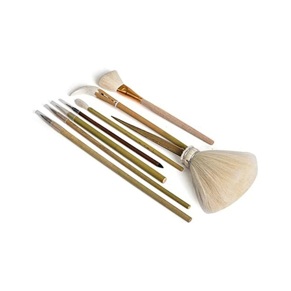8Pcs/Set Writing Brush Pottery Tools Painting Painted Hook Pen Sweep Dust Hydration For Ceramic Clay Polymer Tool 4713211490497