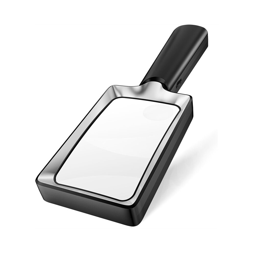 Brecantia Magnifying Glass With Light -2X 8X Lighted Magnifier With 20 Led,Large Handheld Magnifying Glasses Rectangle Magnifier