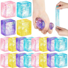 Squish Stress Toys, Glitter Slow Rising Fidget Sensory Toys, Large TPR Squeeze Toys for Adults ADHD Focus Anxiety Relief