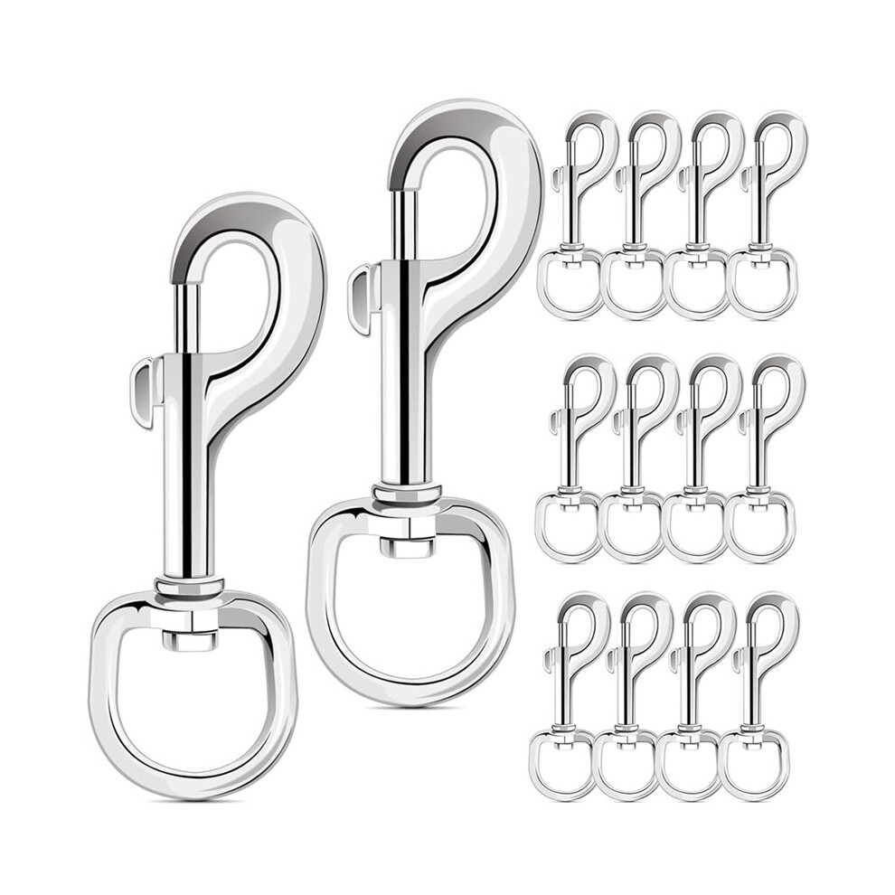 14Pcs 3.19 Inch Swivel Eye Bolt Snap Hooks Zinc Alloy Single Ended Flag Clips Heavy Duty Trigger Bolt Hooks 6033064657426