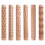6Pcs Clay Modeling Pattern Rollers, Texture Rollers for Clay Wooden Handle Pottery Tools Stars Wood Wave 1