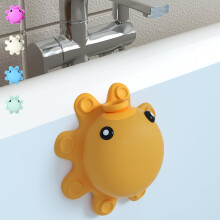 Silicone Bathtub Overflow Drain Cover with Suction Cups, Compatible with Standard Tub Overflows, Blue