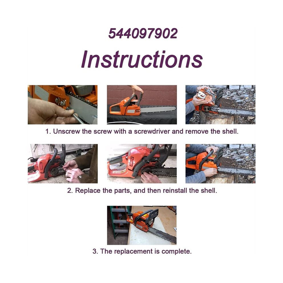 544097902 Chainsaw Brake Clutch Cover Assembly, Clutch Cover And 325"-7T Clutch Drum Sprocket Rim Needle Bearing Kit 6031769664633