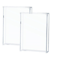 2 Stück Acryl-Schattenboxen, Vitrinen, DIY-Rahmen, Durchsichtige Vitrinen, Hochzeits-Erinnerungsbehälter für Getrocknete Blumen (5 X 7 Zoll)