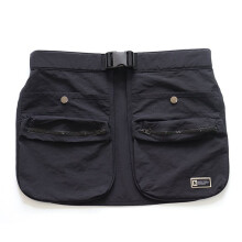 Waterproof Multi-Pocket Half Apron Makeup Artist Hairdresser Outdoor Running Waist Apron Black