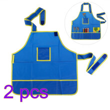 Kids Waterproof Art Apron Blue 2 Pcs