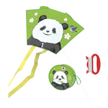Panda vliegers voor kinderen en volwassenen, makkelijk te vliegen vlieger met één lijn voor jongens en meisjes - 74 x 48 cm strandvlieger voor