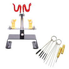 Airbrush Holder AirBrush Station Stand Kit Rotate Holds to 4 Mount SprayGun Holder with Airbrush Cleaner Accessories