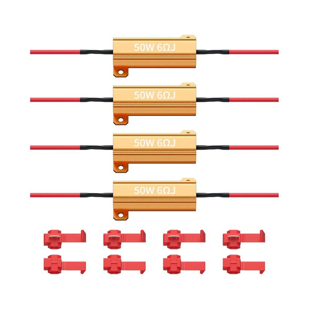 4Pcs 50W 6Ohm Load Resistors For Led Turn Signals - Led Load Resistor Kit, Fix Led Bulb Flash 6031540425347