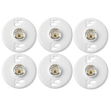 6st Medium Base E26 Lamphållare Keyless Top Lamp Holdare Takljussockel Vit Fenollampsockel CFL Lamphållare
