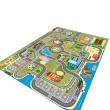 Tapete de brincar infantil com carrinhos – Design antiderrapante de estrada para carrinhos e trens de brinquedo, compatível com LEGO Duplo, 160 x