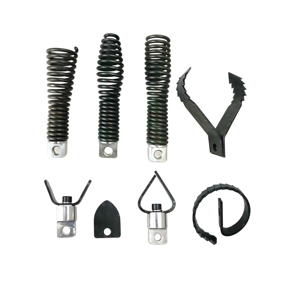 8Pcs Drain Snake Drill Attachment,Cutter And Auger Set,Sewer Electric Unclogger Cutter Pipe Cleaner Quick Coupling 4713072859846