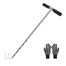 Massieve Roestvrijstalen Grondsondestang, Verstelbaar 17-32-48 Inch, Septic Tank Sondestang, Grondsonde met T-Handgreep