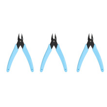 3 pezzi Taglia Cuticole in Acciaio Inox Blu con Rimbalzo Automatico Antiscivolo con Strass