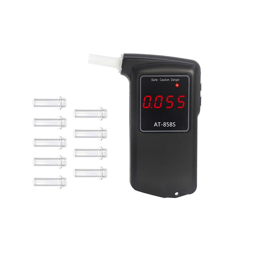 Breathalyzer Portable Digital Breath Alcohol Tester Alcohol Tester Meter With 10Pcs Mouthpieces Alcohol Tester 4713332076365