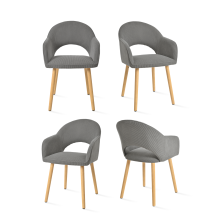 (Grey, Set of 4) Goeurvant Dining Chairs