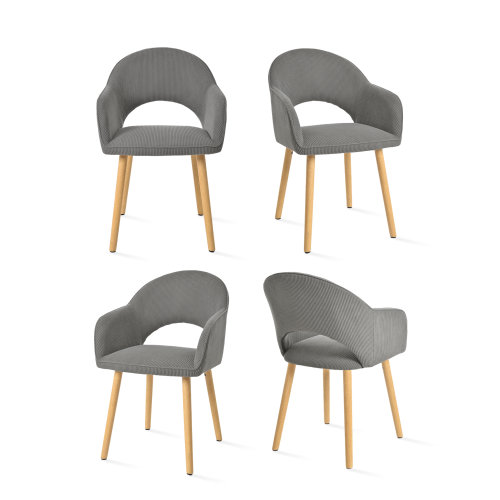 (Grey, Set of 4) Goeurvant Dining Chairs