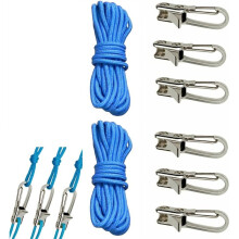 Kit de 6 Tendeurs de Paracorde Réglables - Cordes D'Arrimage à Boucle Rétractable et Verrou à Came pour un Arrimage Sécurisé, Camping, Bâches