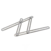 Règle Pliante Multifonction, Mesure de Forme Spéciale, Règle Mobile à Quatre Plis en Acier Inoxydable, Règle Multi-Angles.