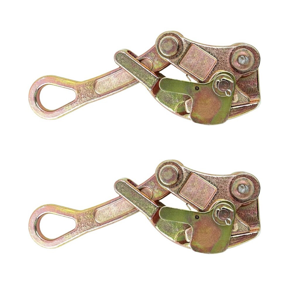 2 Pack 2 Ton Cable Grip Wire Grip Steel Rope Jaw Puller For Wire Rope, Pulling 4408 Lbs Load Capacity 4713091481110