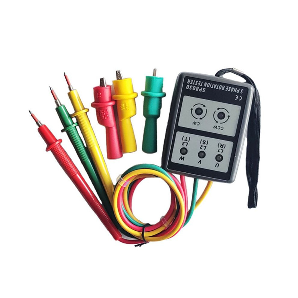 Phase Detector Three Phase Alternating Current Phase Meter Phase-Sequence Tester Digital Phase-Order Indicator Sp8030 6032687724553