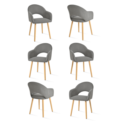 (Grey, Set of 6) Goeurvant Dining Chairs