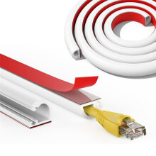 2pcs Wall Cord Hider 118 Inch, Self Adhesive Cable Hider Cord Cover for Wires, Flexible Wire Cover Cable Raceway