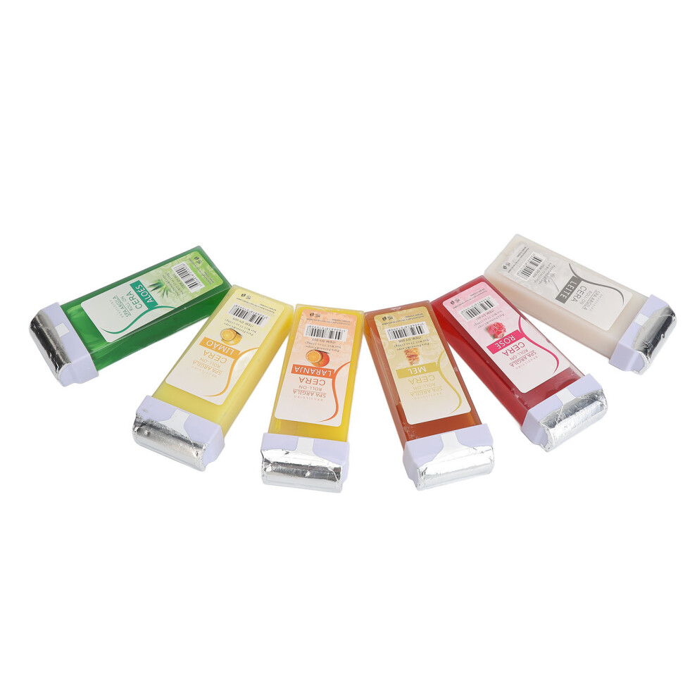 6pcs Depilatory Wax Roller 100g Strong Viscosity Hair Removal Wax