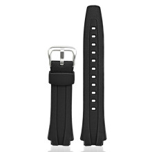 17mm Watch Band for  AQ-160W AQ-163W Watches Black TPU Strap Accessories 17MM Special Interface Straps Replace B
