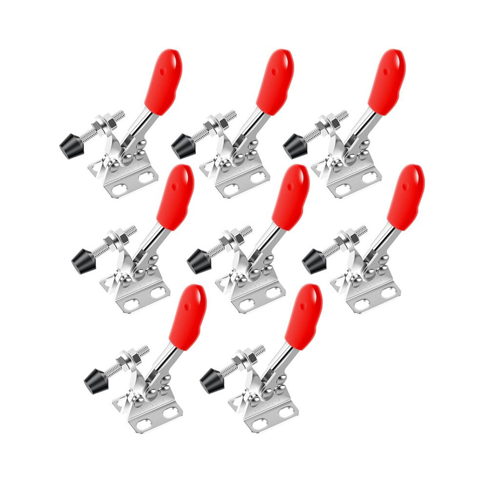 8Pcs Toggle Clamp, Adjustable Quick Release Toggle Hold Down Clamp, 60 Lbs Stainless Steel Horizontal Clamps 6033681421219