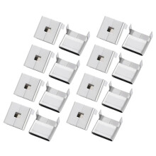 100 Attaches de Câble Métalliques avec Boucle en L de 19 mm, Connecteur à Denture pour Emballage