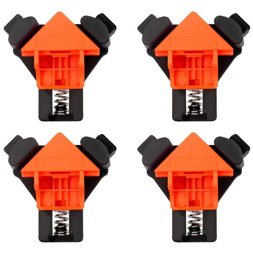 90 Degree Angle Clamps Woodworking Corner Spring Clip Right Angle Clips Fixer Tools Quick Adjustable Furniture Fixing