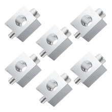 6 Aluminum Ground Lugs Tin Plated Neutral Lug Kit with Screws for Circuit Breaker Panels Dual Set Screw Grounding Lug