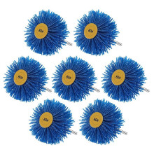 7 Pcs Nylon Wheel Brush Set, 1/4" Shank Sanding Mop Abrasive Grinding Wheels, 80-600 Grit for Rust Paint Removal