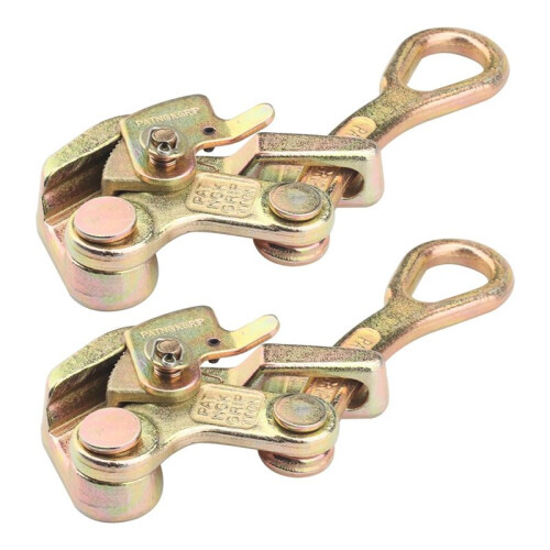 2 PCS Cable Grip Steel Wire Puller 1 Ton, 2210 Lb Load Cable Puller Tool for Wire Rope, Fits 2.5-16mm Cables