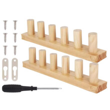 Chunky Yarn Knitting-Loom Kit for Beginners, Adjustable Wooden Frame for DIY Blankets, Scarves, and Home Decor