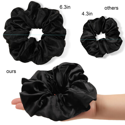Scrunchies από βαμβάκι για κορίτσια, γυναίκες με χοντρές μπούκλες, αξεσουάρ μαλλιών 2