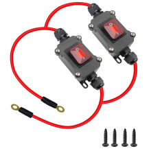 2pcs DC12V-24V Inline Waterproof , Dual Circuit Control, 25A High Current for Automotive and Marine Use