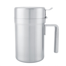 Oil Dispenser Pot Stainless Steel Food Safe Oil Bottle With Integrated Press Lid Durable Heat Resistant Oil Can For Kitchen Cafe Restaurant Use