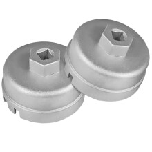 64.5mm Oil Filter Removal Tool 2 Pack 14 Flutes Aluminum Alloy Heavy Duty Oil Filter Wrench Cap for and for