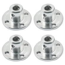 4 Peças 5 mm de Acoplamento de Eixo de Flange de Metal Acoplamento de Flange Rígido Motores Eixo Guia Rolamento de Eixo