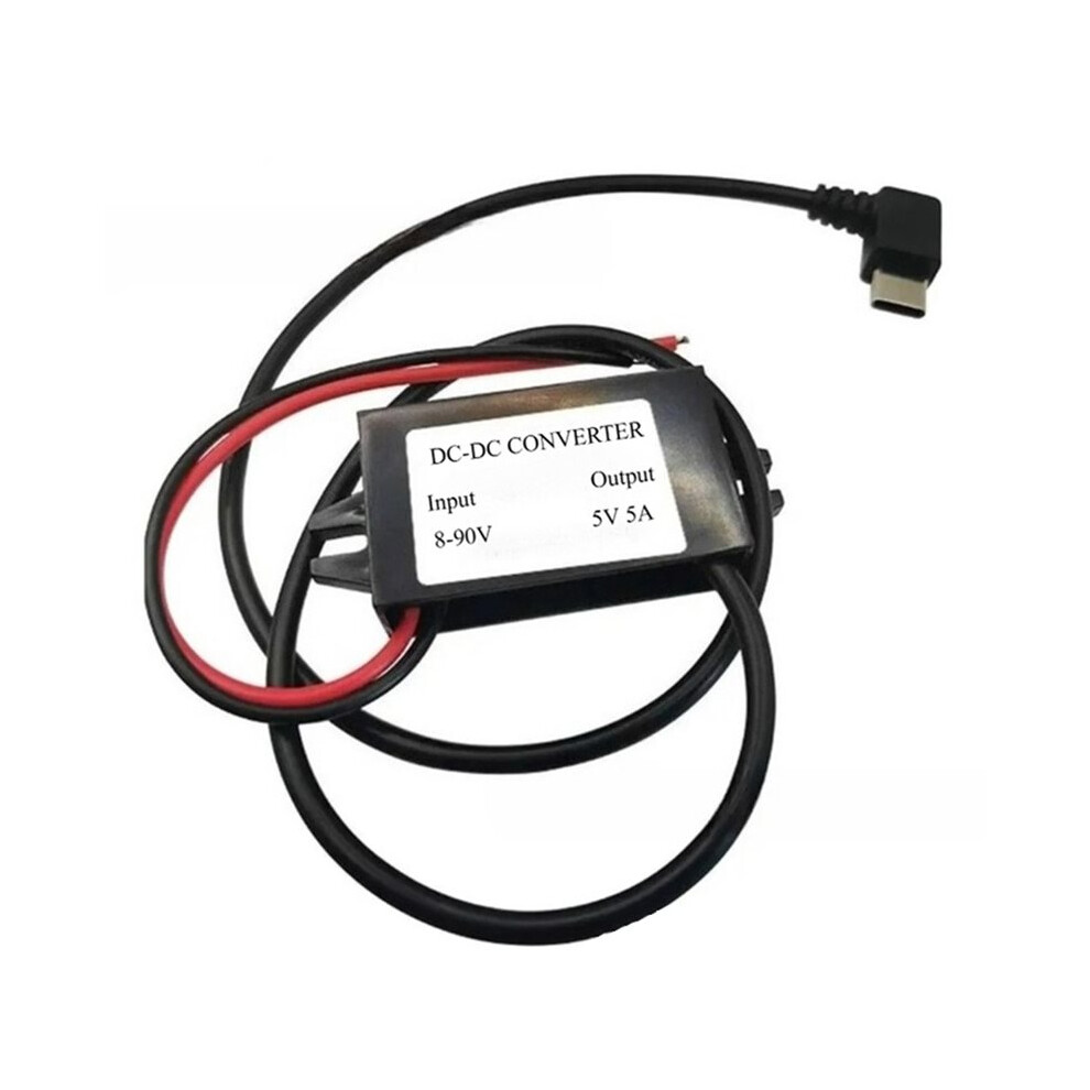 8-90V To 5V 5A 25W Buck Converter With Type-C & Micro Usb For Efficient Charging 4712206677677