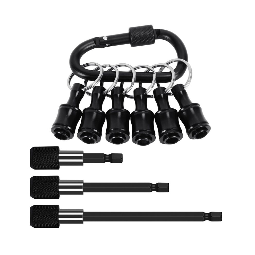 Bit Holder Drill Bit Extension Set,1/4" Hex Shank Aluminum Alloy Screwdriver Bits Holder Drill Bit Holder Tool Kit 6031006325723