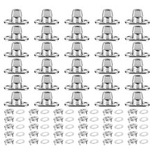 30 Piece Set Grade Twist Lock Fasteners Turn Button Eyelet , Mounting Screws for Canvas Marine Fastener